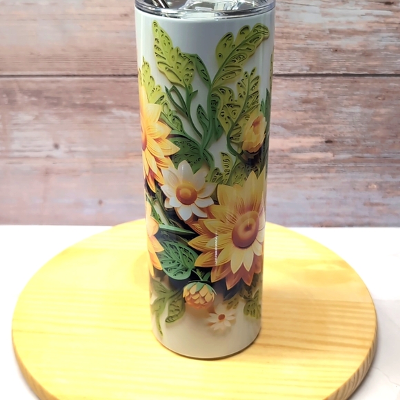 Hand Crafted Other - Sunflower 20oz stainless steel tumbler